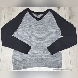 ⚫️ Express V-Neck Cotton Sweater (L)